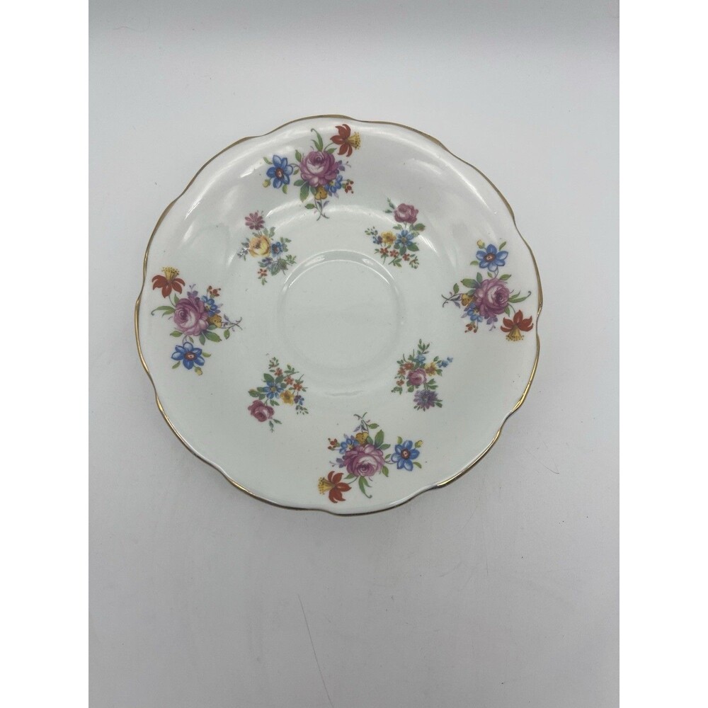 Royal Holland Porcelain Floral Saucer